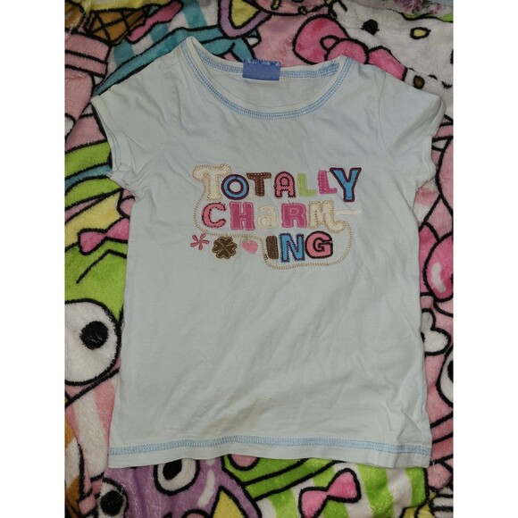 Maui Princess Size 6 Kids Juniors Girls Totally Charming 2000s Pastel Blue Shirt - Picture 1 of 7